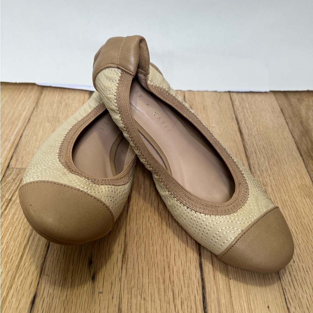 Tan ballet flats